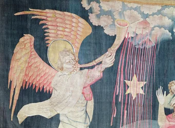 Die dritte Posaune und der Wermutstern, Nr. 22 aus der Apokalypse von Angers (Detail)